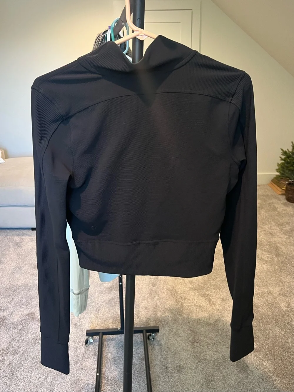Lululemon Half-Zip Long Sleeve Crop Top